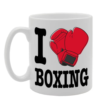 I Love Boxing   Printed Tea Coffee Ceramic  Mg240 - Funny Printed Coffee Mug - Great Gift Idea