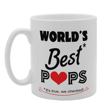 Father'S  - World'S Best Poops It'S True, We Checked!   Printed Tea Coffee Ceramic  Mg3763 - Funny Printed Coffee Mug - Great Gift Idea