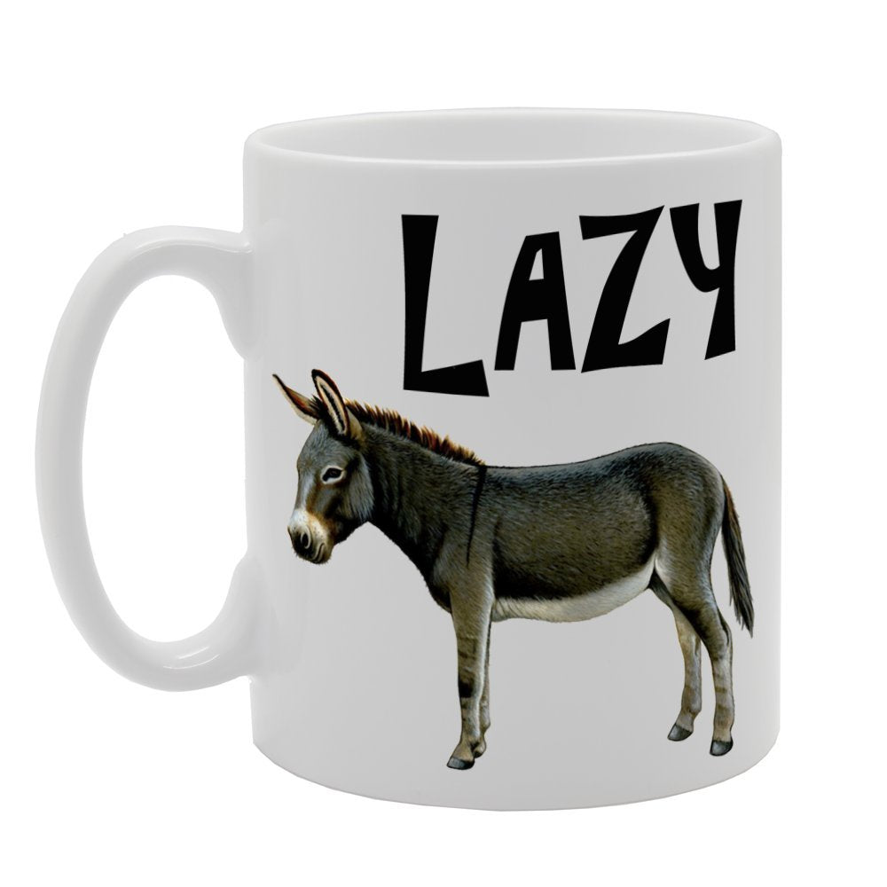 Lazy Ass   Printed Tea Coffee Ceramic  Mg665 - Funny Printed Coffee Mug - Great Gift Idea
