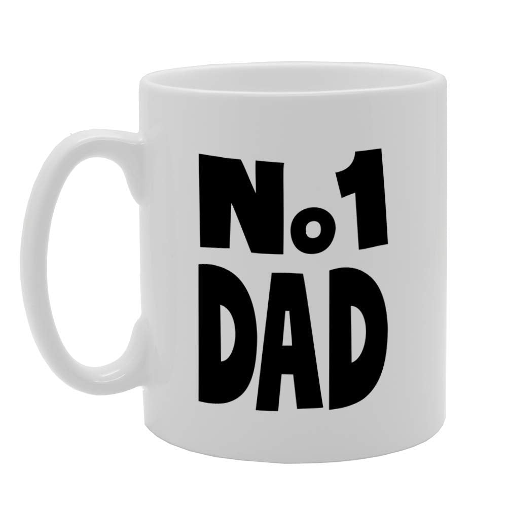 No1 Dad Fathers Day   Printed Tea Coffee Ceramic  Mg4744 - Funny Printed Coffee Mug - Great Gift Idea