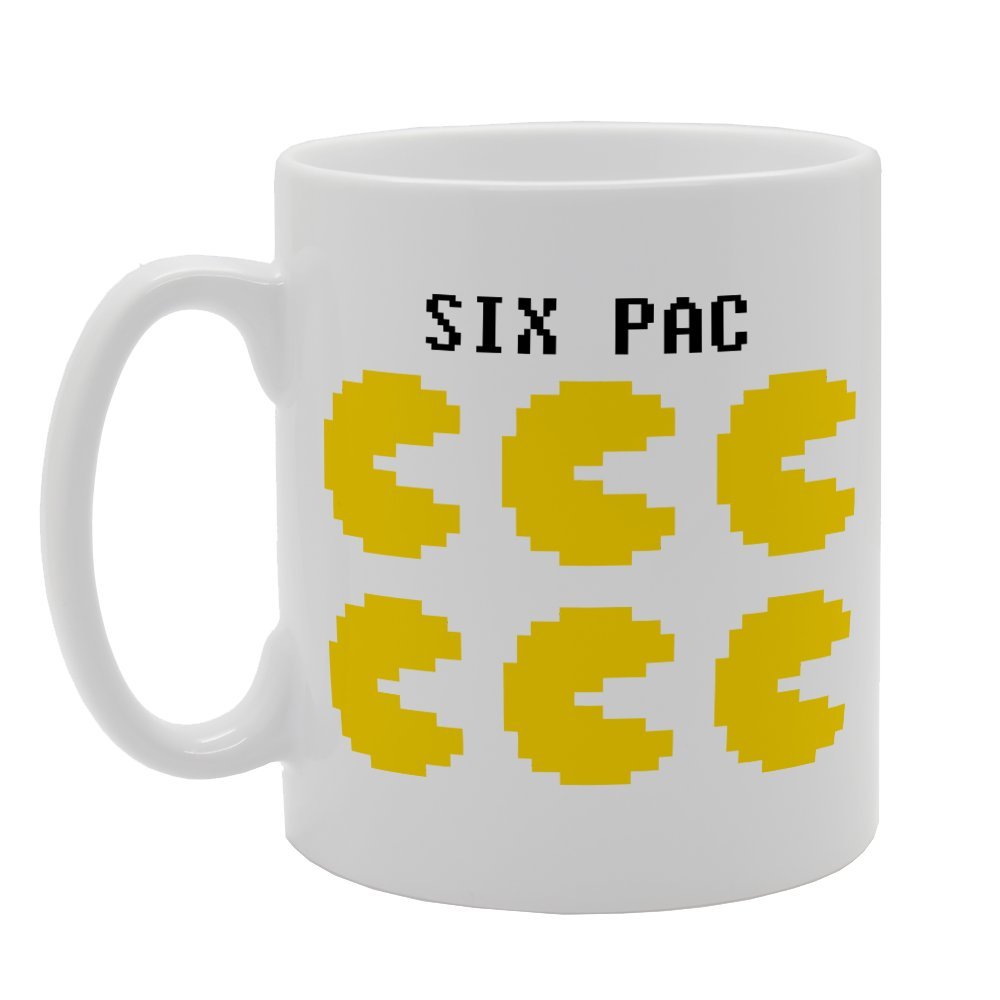 Six Pack Six Pac Vintage Style Pixel   Printed Tea Coffee  Mg1628 - Funny Printed Coffee Mug - Great Gift Idea