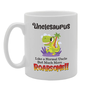 Unclesaurus Like A Normal Uncle But Much More... Roarsome Tea   Printed Tea Coffee Ceramic  Mg5500 - Funny Printed Coffee Mug - Great Gift Idea