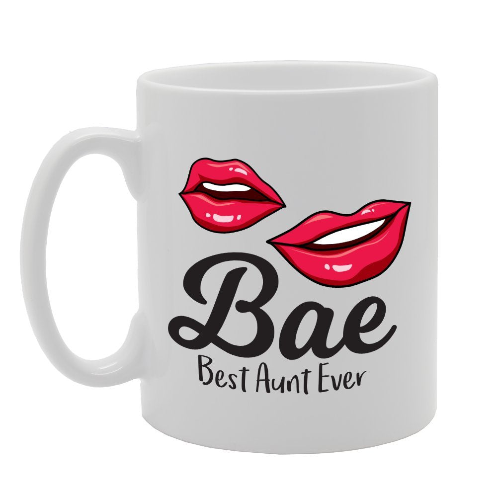 Bae Best Aunt Ever   Printed Tea Coffee Ceramic  Mg3489 - Funny Printed Coffee Mug - Great Gift Idea
