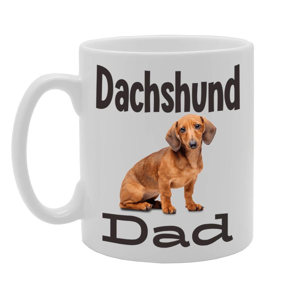 Dachshund Dad   Printed Tea Coffee Ceramic  Mg4562 - Funny Printed Coffee Mug - Great Gift Idea