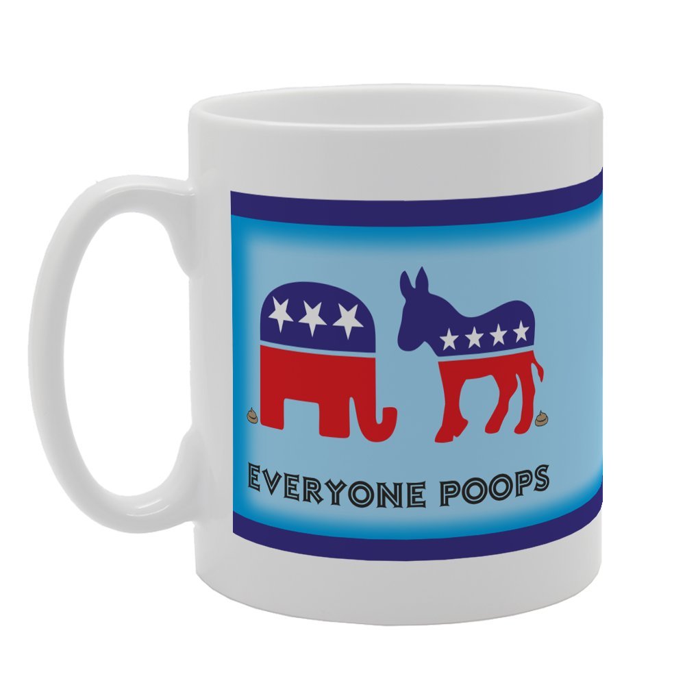 Funny Illustration Of Everyone Poops   Printed Tea Coffee Ceramic  Mg2636 - Funny Printed Coffee Mug - Great Gift Idea