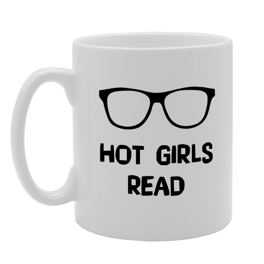 Hot Girls Read   Printed Tea Coffee Ceramic  Mg836 - Funny Printed Coffee Mug - Great Gift Idea