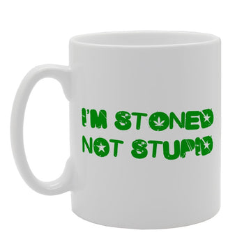 Im Stoned Not Stupid   Printed Tea Coffee Ceramic  Mg1537 - Funny Printed Coffee Mug - Great Gift Idea