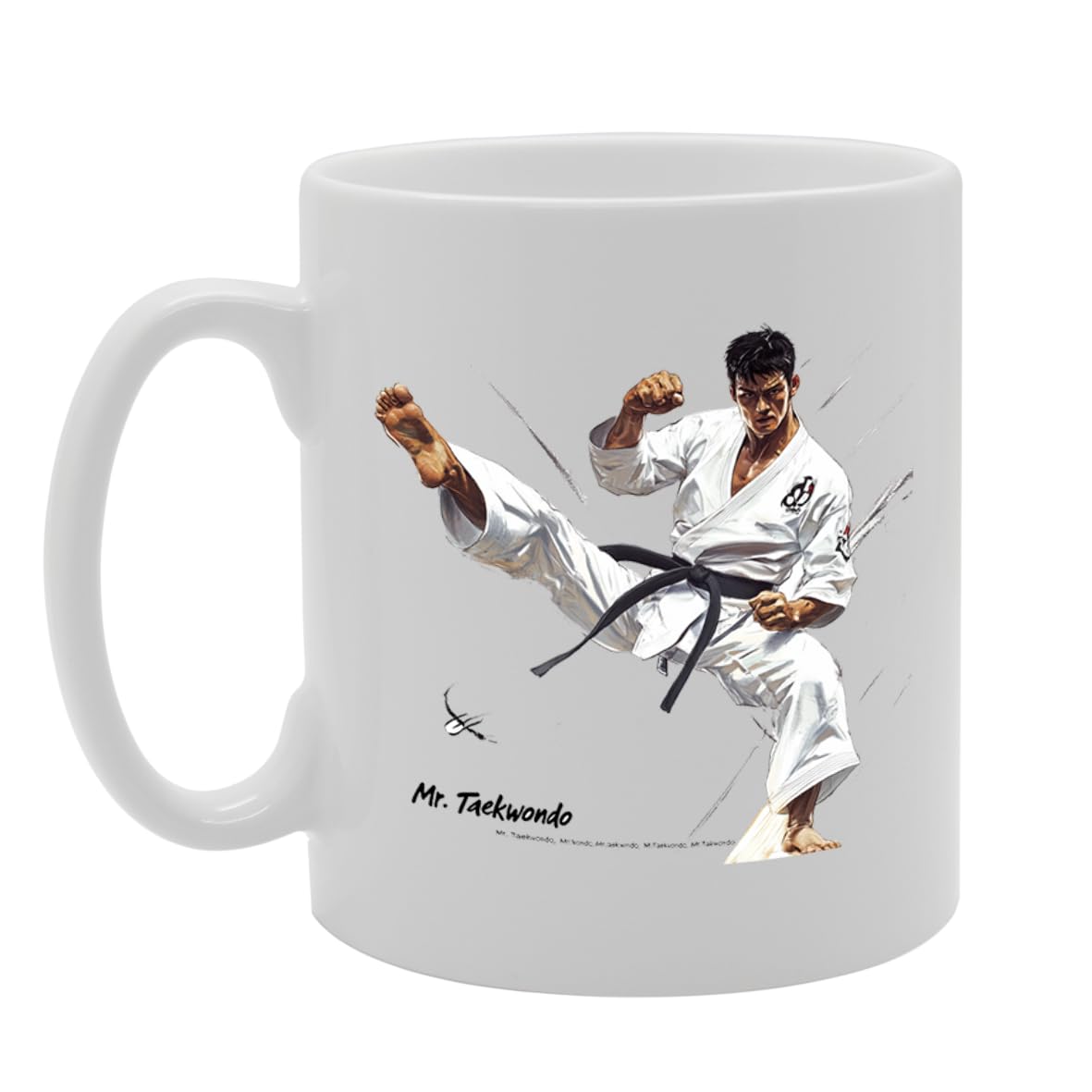 11Oz Ceramic  Featuring Popular Sports Designs From Around The World – Ideal For Sports Fans And Enthusiasts (Taekwondo Mg6577 ) - Funny Printed Coffee Mug - Great Gift Idea