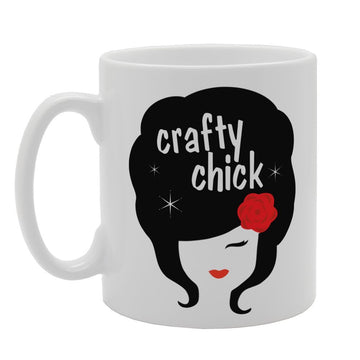 Crafty Chick Lady   Printed Tea Coffee Ceramic  Mg3387 - Funny Printed Coffee Mug - Great Gift Idea