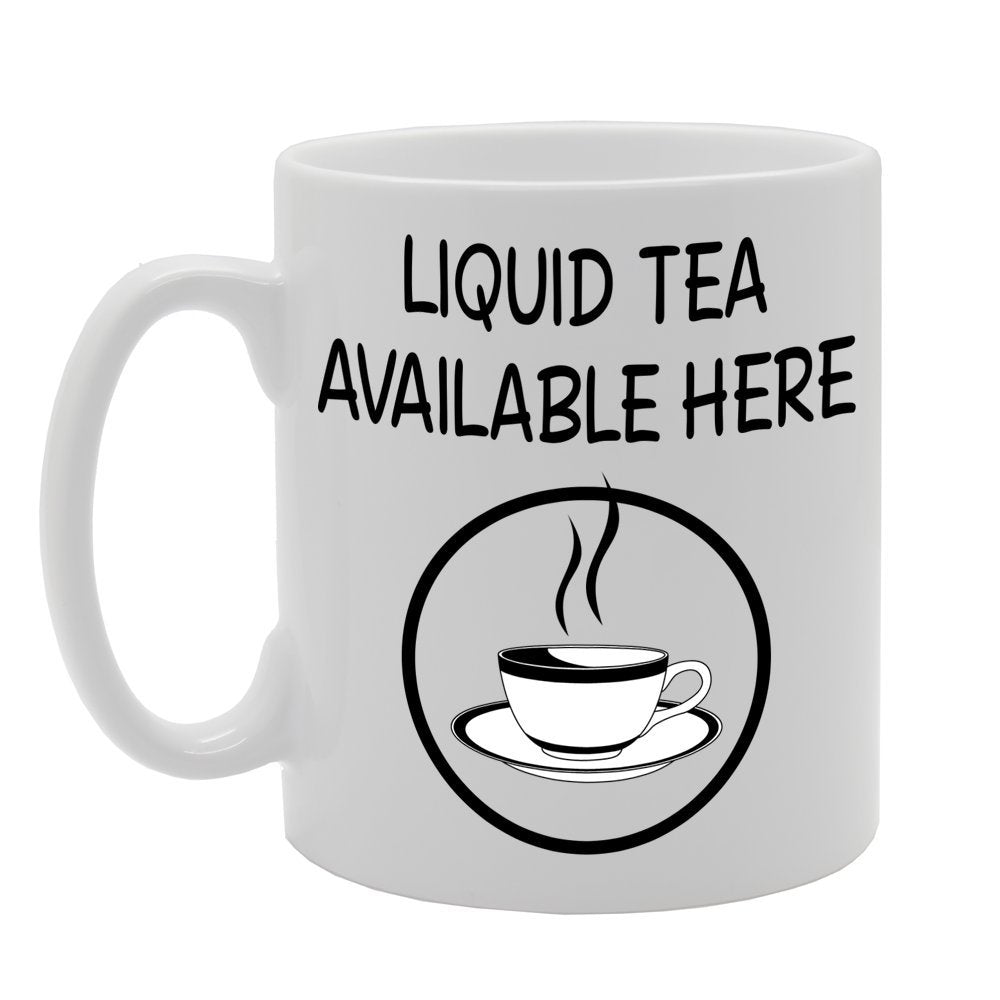 Liquid Tea Available Here   Printed Ceramic Tea Coffee  Mg062 - Funny Printed Coffee Mug - Great Gift Idea