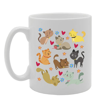 Cats Tea   Printed Tea Coffee Ceramic  Mg5379 - Funny Printed Coffee Mug - Great Gift Idea