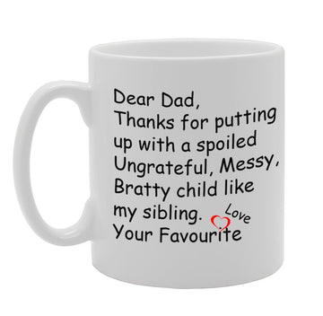 Dad Love    Printed Tea Coffee Ceramic  Mg912 - Funny Printed Coffee Mug - Great Gift Idea