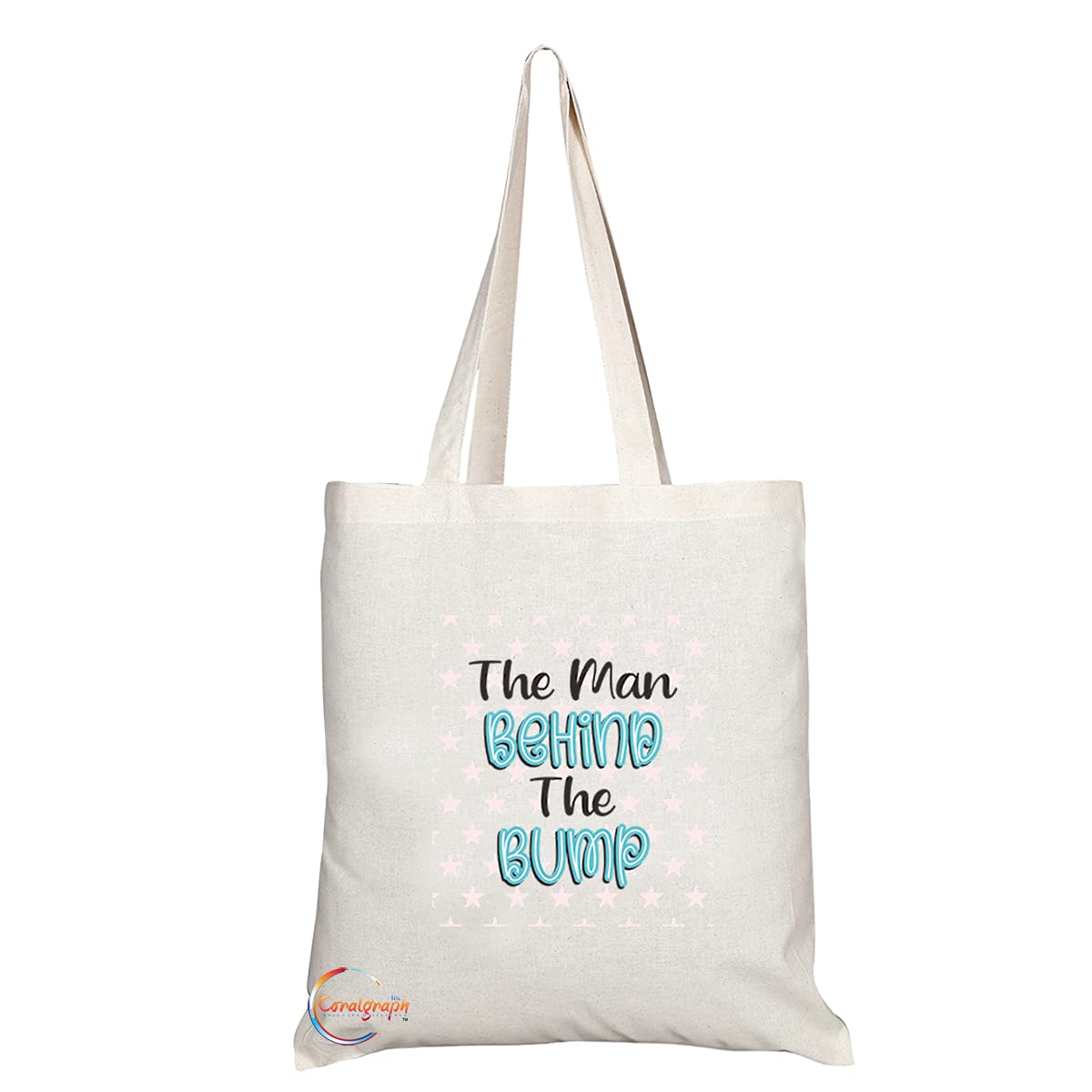 TB1288 The Man Behind The BUMP Novelty Present Gift Printed Eco-Friendly Stylish Long Handled Tote Shoulder Bag