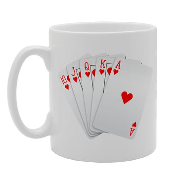 Poker Royal Flush   Printed Tea Coffee Ceramic  Mg2086 - Funny Printed Coffee Mug - Great Gift Idea