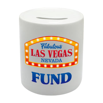 BS071 Fabulous LAS VEGAS NEVADA FUND Novelty Gift Printed Ceramic Piggy Bank Money Saving Box