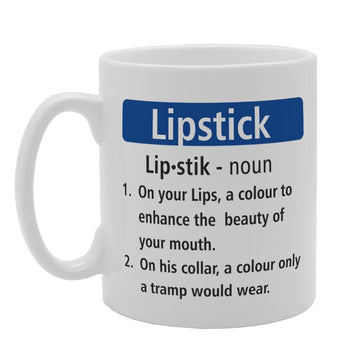 Lipstick Funny Meaning Dictionary Definition   Printed Tea Coffee Ceramic  Mg2699 - Funny Printed Coffee Mug - Great Gift Idea