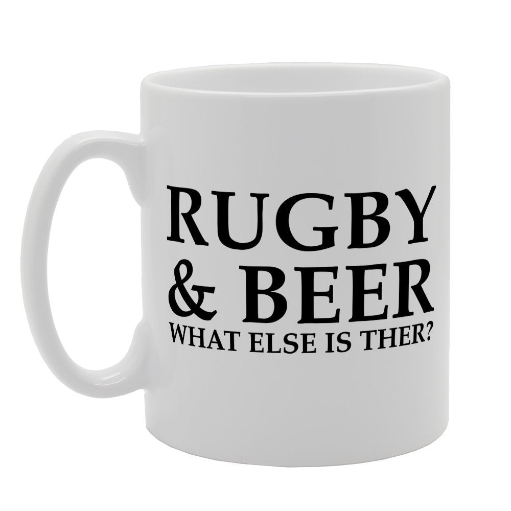 Rugby And Beer What Else Is There   Printed Tea Coffee Ceramic  Mg2070 - Funny Printed Coffee Mug - Great Gift Idea