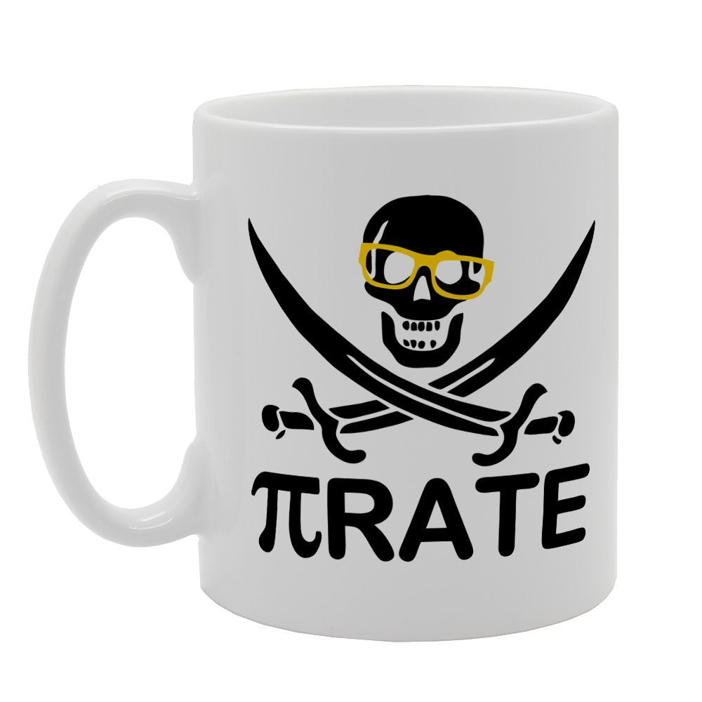 Greek Style Maths Pirate Pi Rate   Printed Tea Coffee  Mg1669 - Funny Printed Coffee Mug - Great Gift Idea