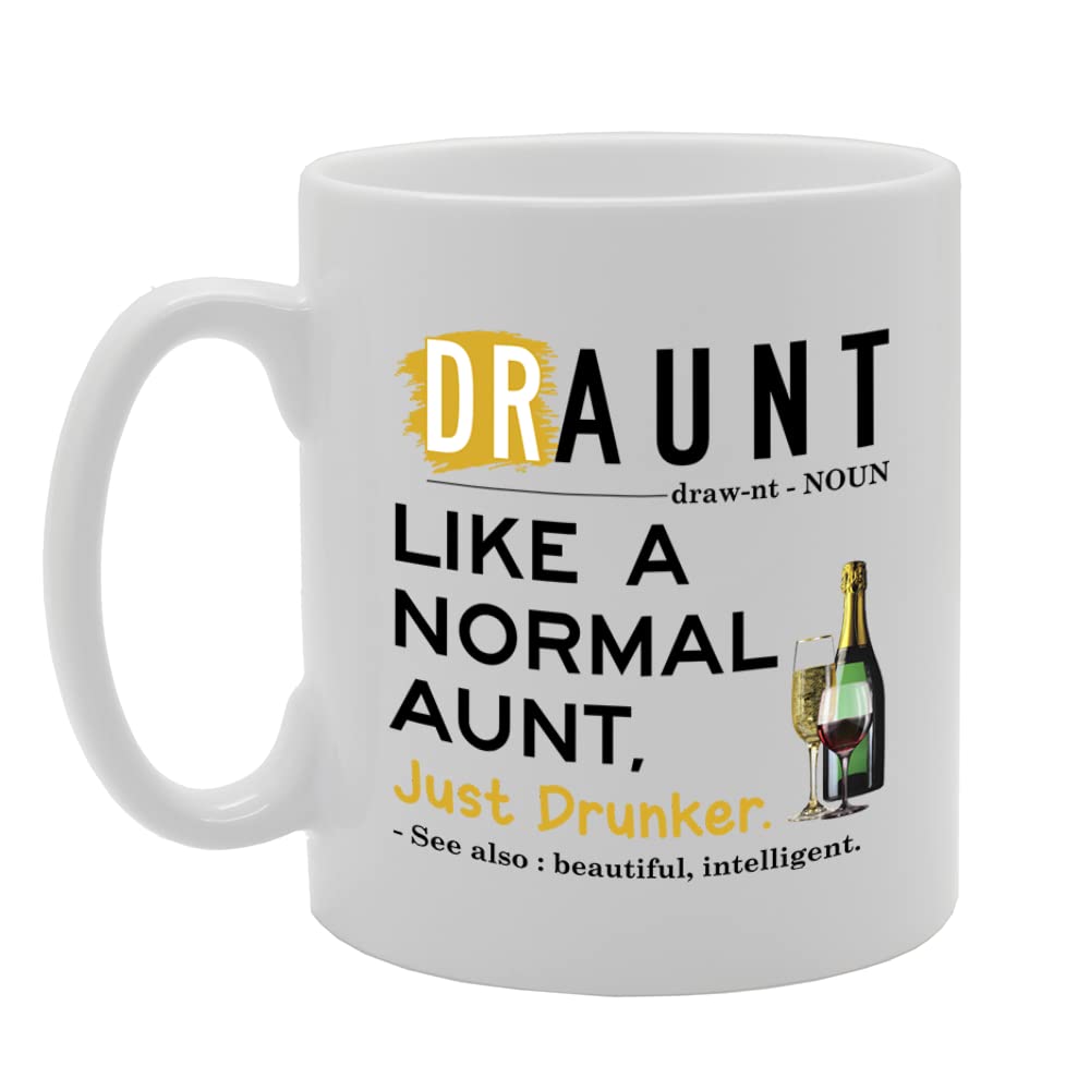 Draunt Drunk Aunt   Printed Tea Coffee Ceramic  Mg5659 - Funny Printed Coffee Mug - Great Gift Idea