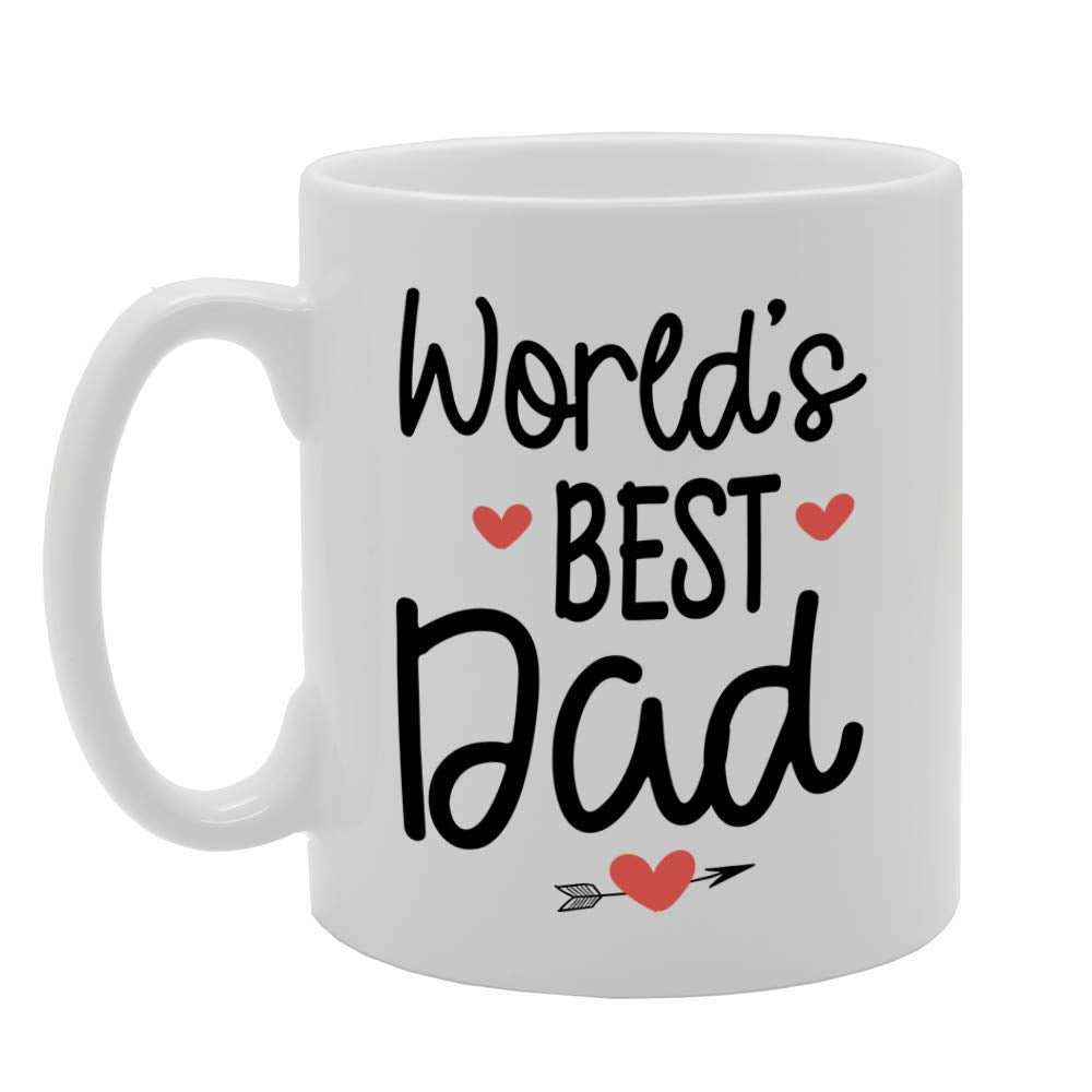 World'S Best Dad Fathers Day   Printed Tea Coffee Ceramic  Mg4742 - Funny Printed Coffee Mug - Great Gift Idea