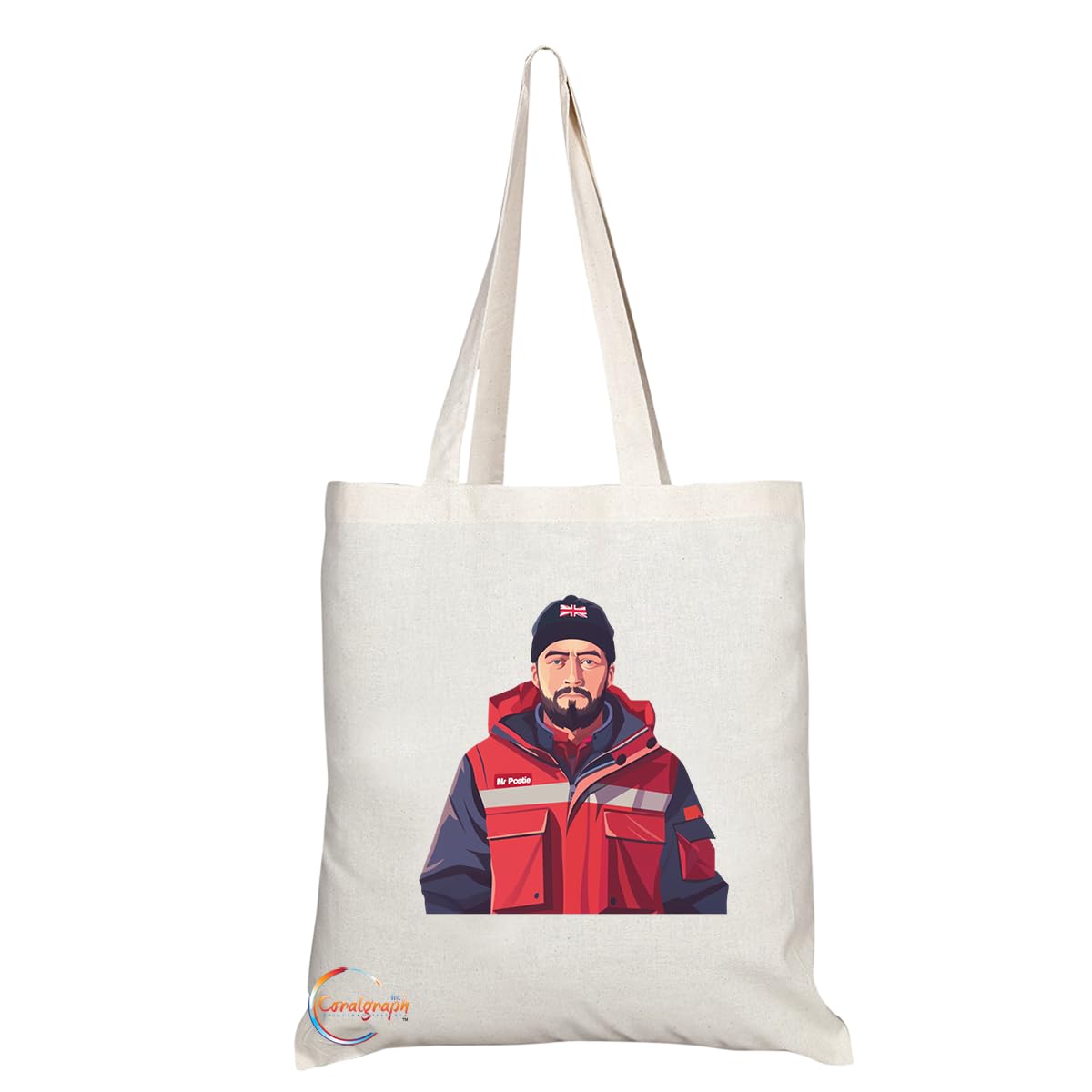 TB1750 Mr Postie Tote Bag - Great for Postmen, Mail Carriers, Postal Workers - Sustainable, Stylish, Long Handled, Durable and Reusable