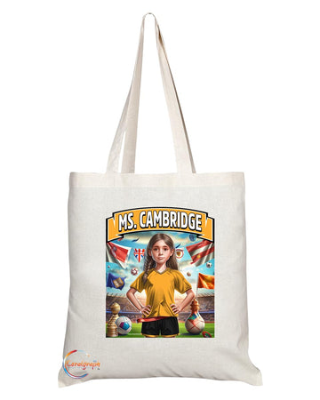 TB1664 Ms Cambridge Footie Fan Lady Girl Tote Bag - Eco-Friendly, Stylish, Long Handled, Perfect Novelty Gift by