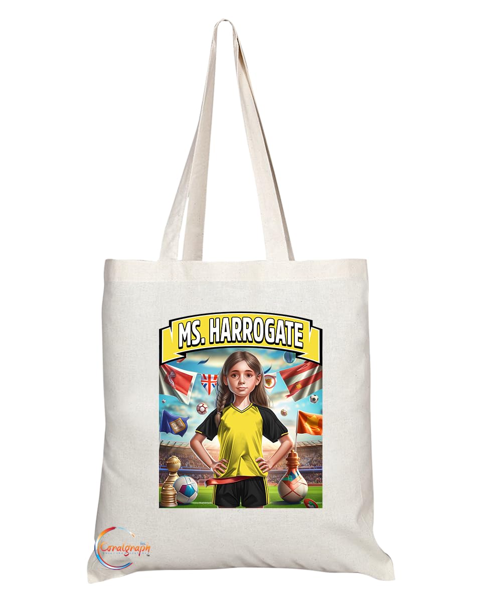 TB1682 Ms Harrogate Footie Fan Lady Girl Tote Bag - Eco-Friendly, Stylish, Long Handled, Perfect Novelty Gift by