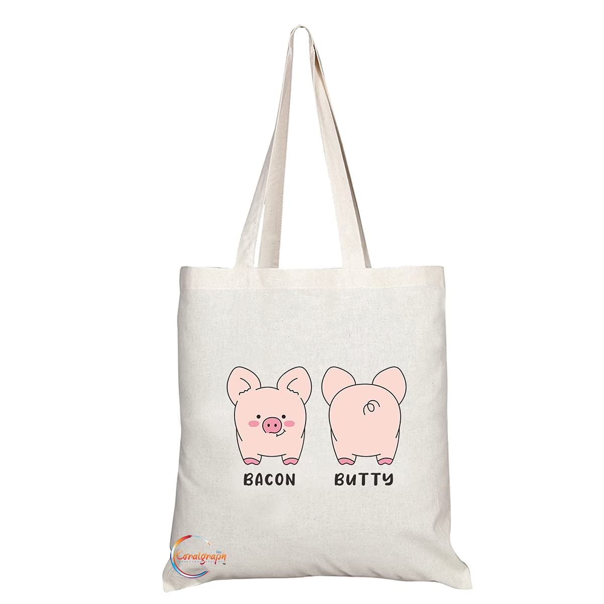 TB1488 Bacon Butty Novelty Present Gift Printed Eco-Friendly Stylish Long Handled Tote Shoulder Bag