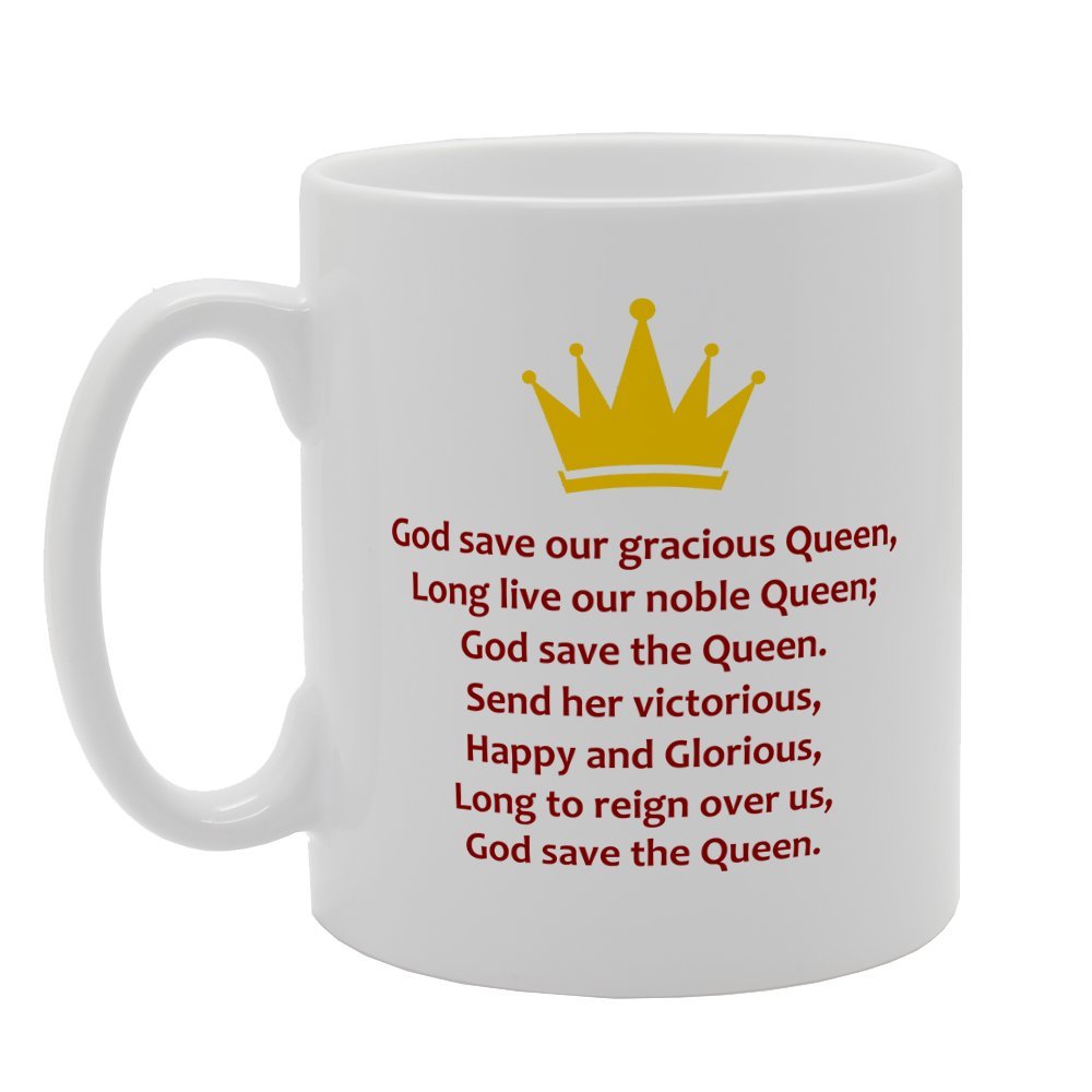 God Save The Queen   Printed Tea Coffee Ceramic  Mg3170 - Funny Printed Coffee Mug - Great Gift Idea