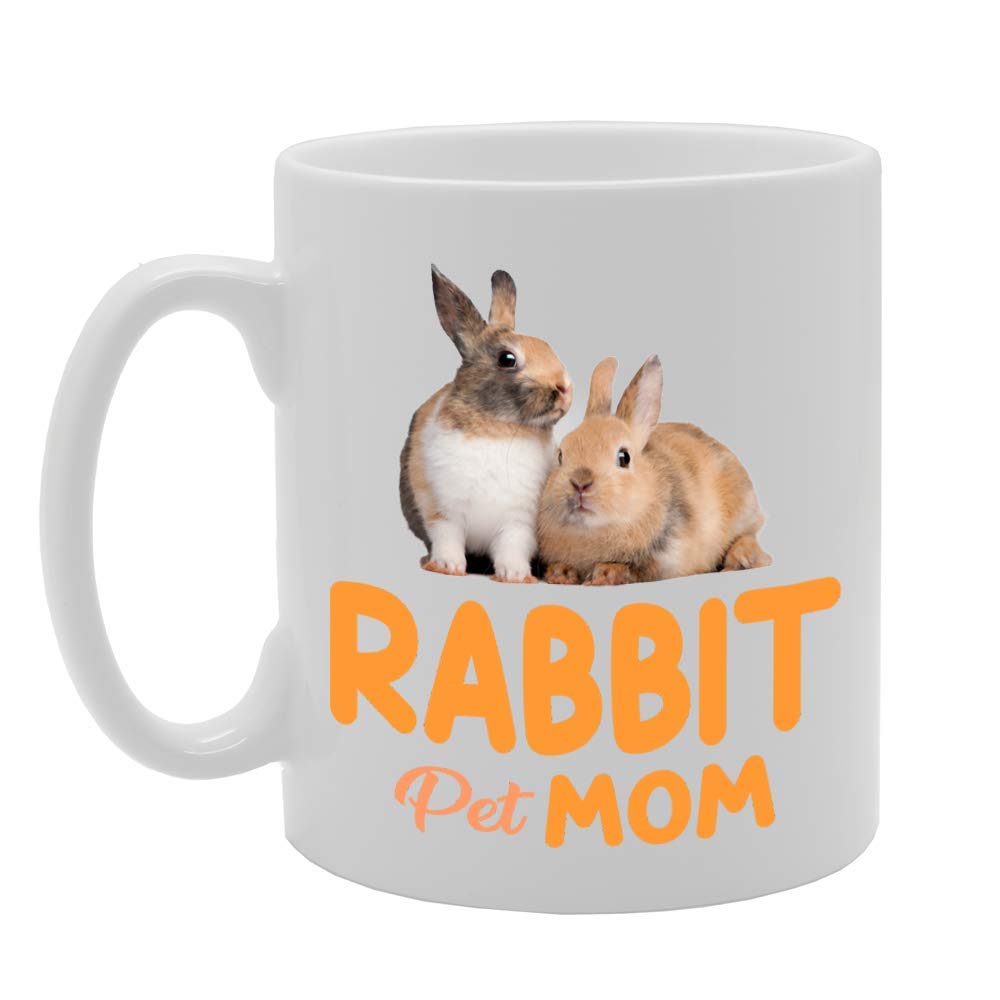 Pet Mom Rabbit   Printed Tea Coffee Ceramic  Mg4609 - Funny Printed Coffee Mug - Great Gift Idea