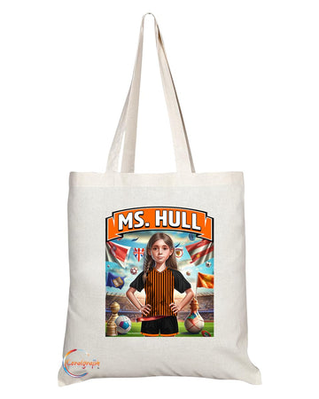 TB1627 Ms Hull Footie Fan Lady Girl Tote Bag - Eco-Friendly, Stylish, Long Handled, Perfect Novelty Gift by