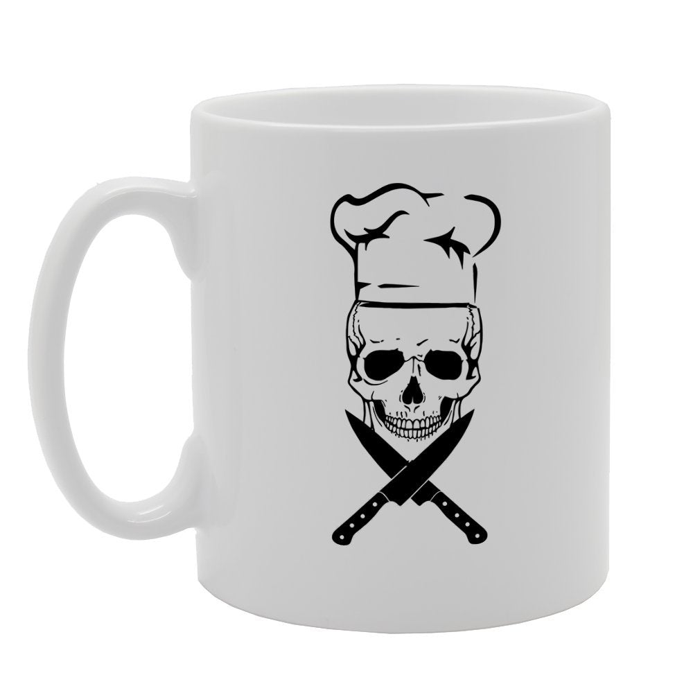 Skeleton Skull Chef Knife    Printed Tea Coffee Ceramic  Mg1916 - Funny Printed Coffee Mug - Great Gift Idea