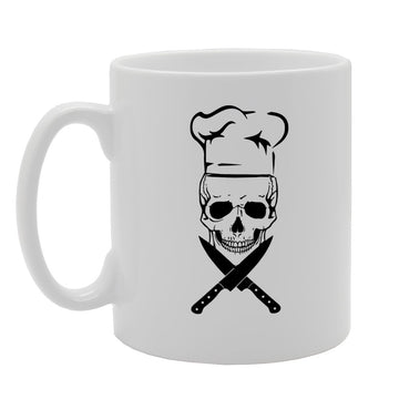 Skeleton Skull Chef Knife    Printed Tea Coffee Ceramic  Mg1916 - Funny Printed Coffee Mug - Great Gift Idea
