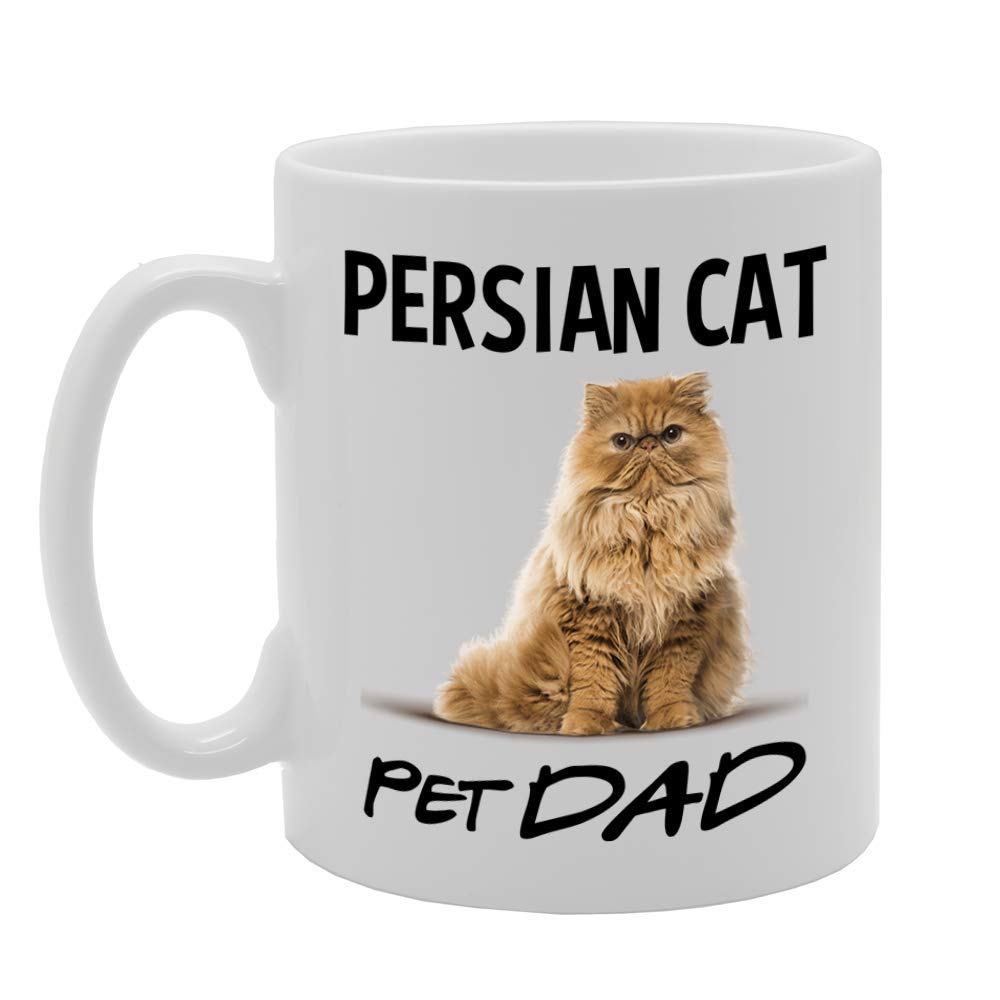 Pet Dad Perisian Cat   Printed Tea Coffee Ceramic  Mg4632 - Funny Printed Coffee Mug - Great Gift Idea