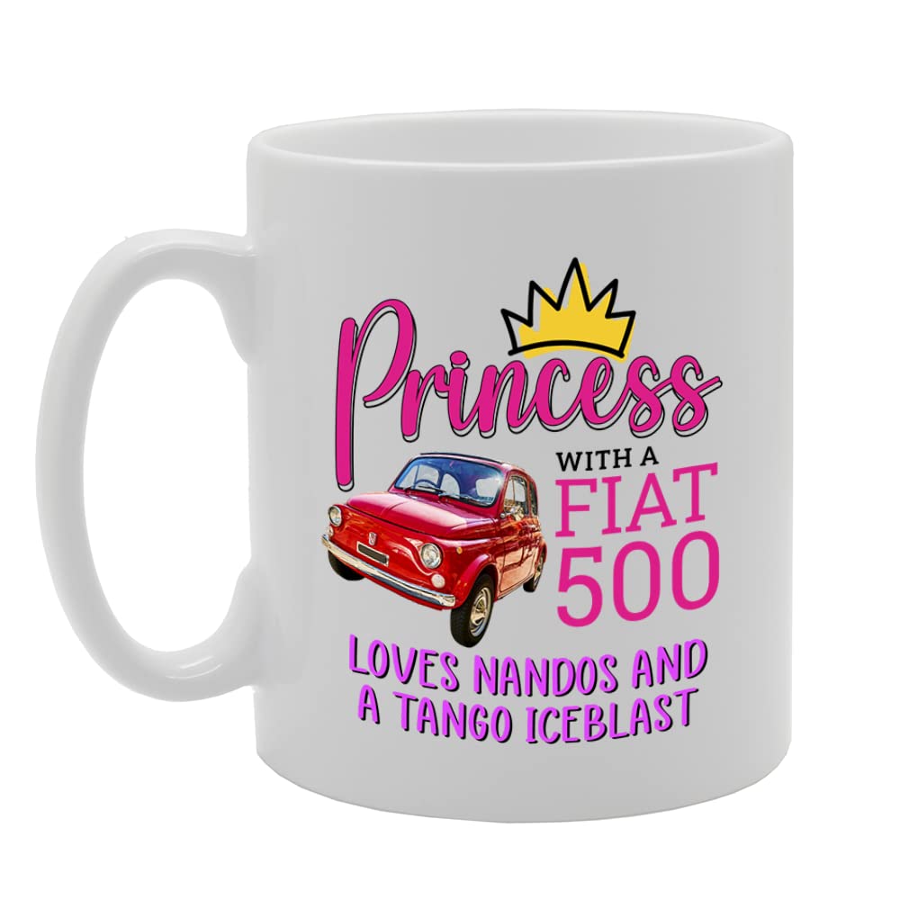 Press With A Fiat   Printed Tea Coffee Ceramic  Mg5621 - Funny Printed Coffee Mug - Great Gift Idea