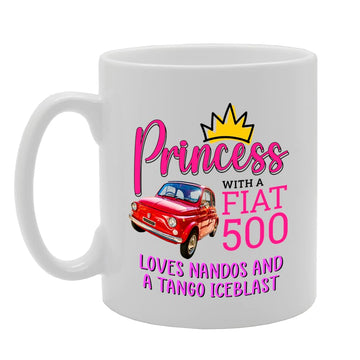 Press With A Fiat   Printed Tea Coffee Ceramic  Mg5621 - Funny Printed Coffee Mug - Great Gift Idea