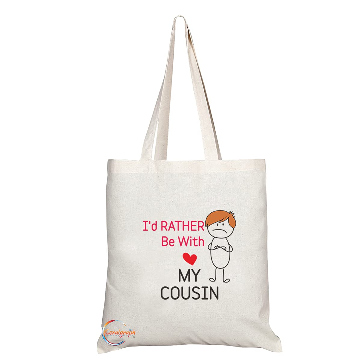 TB1300 I'd Rather Be With My Niece Novelty Present Gift Printed Eco-Friendly Stylish Long Handled Tote Shoulder Bag