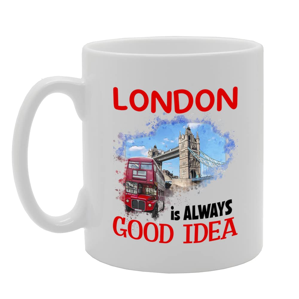 -   Printed Coffee Ceramic  Featuring Great Britain 4 Design (Routemaster) Mg6431 - Funny Printed Coffee Mug - Great Gift Idea