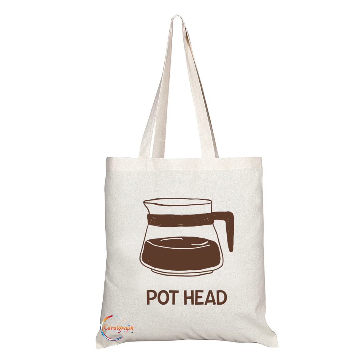 TB1116 Pot Head Novelty Present Gift Printed Eco-Friendly Stylish Long Handled Tote Shoulder Bag