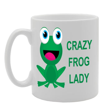 Crazy Frog Lady   Printed Tea Coffee Ceramic  Mg715 - Funny Printed Coffee Mug - Great Gift Idea