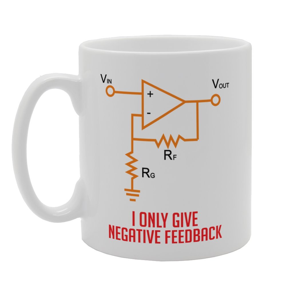 I Only Give Negative Feedback Funny Physics Illustration   Printed Tea Coffee Ceramic  Mg3258 - Funny Printed Coffee Mug - Great Gift Idea