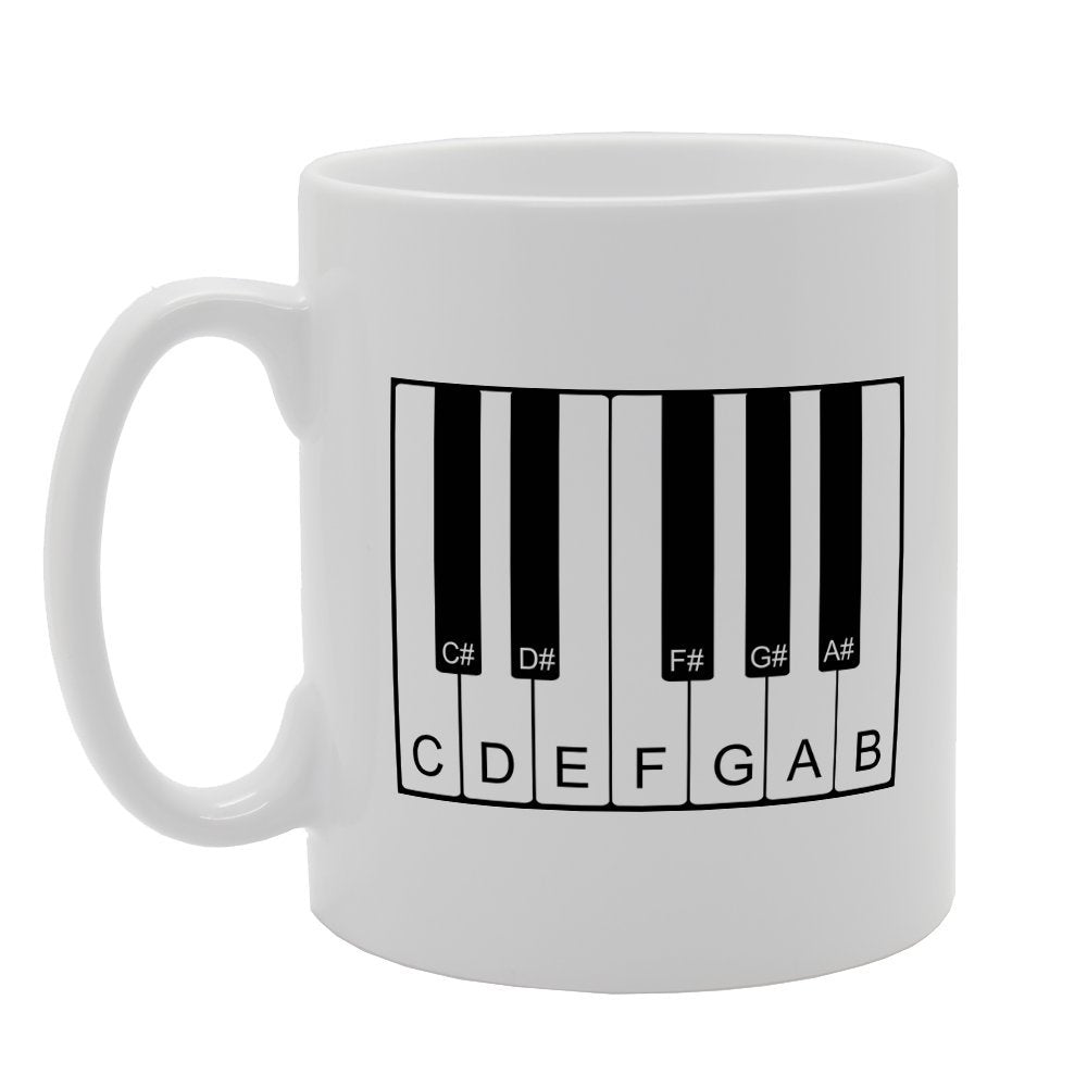 Cdefgab Piano Keyboard   Printed Tea Coffee Ceramic  Mg3189 - Funny Printed Coffee Mug - Great Gift Idea