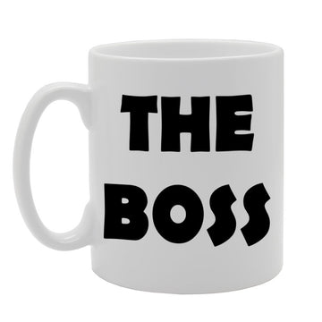 The Boss   Printed Tea Coffee Ceramic  Mg1130 - Funny Printed Coffee Mug - Great Gift Idea