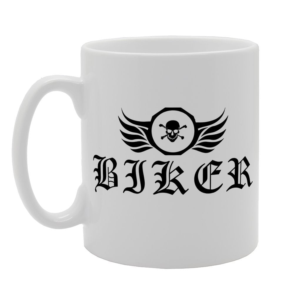 Biker Warning   Printed Tea Coffee Ceramic  Mg1272 - Funny Printed Coffee Mug - Great Gift Idea