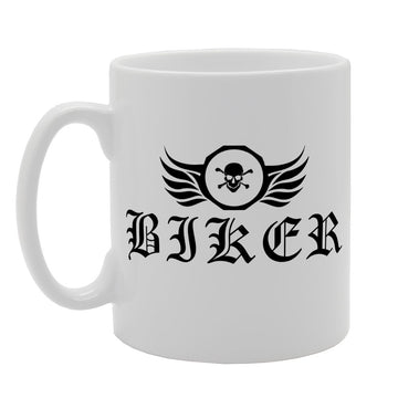 Biker Warning   Printed Tea Coffee Ceramic  Mg1272 - Funny Printed Coffee Mug - Great Gift Idea