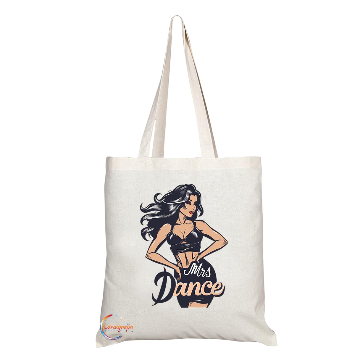 TB1740 Mrs Dance Tote Bag - Great for Married Dancers, Dance Enthusiasts, Performers - Sustainable, Stylish, Long Handled, Durable and Reusable