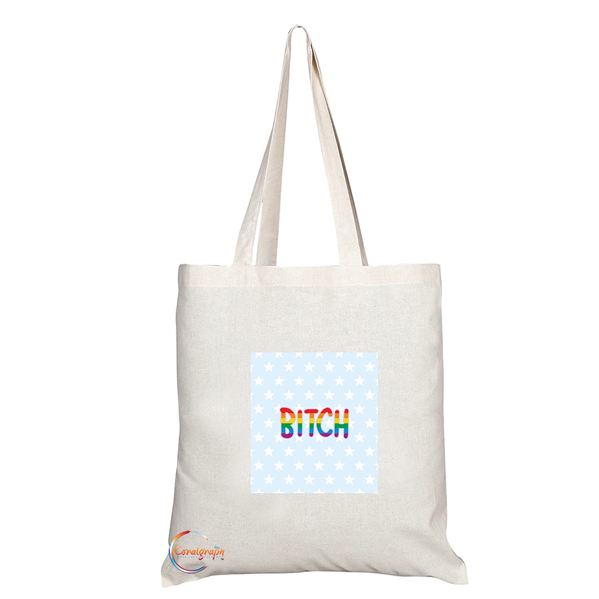 TB1353 B**ch Tea Novelty Present Gift Printed Eco-Friendly Stylish Long Handled Tote Shoulder Bag