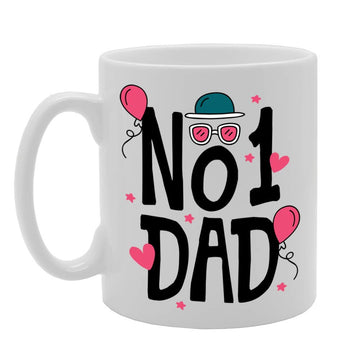 No1 Dad   Printed Tea Coffee Ceramic  Mg4666 - Funny Printed Coffee Mug - Great Gift Idea