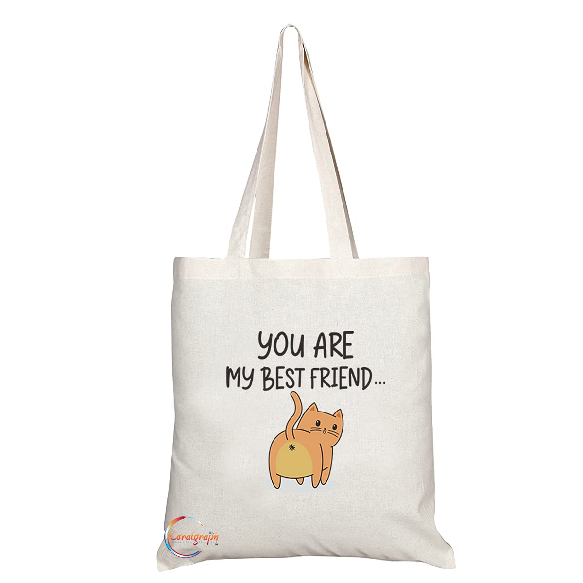 TB1142 You Are My Best Friends Novelty Present Gift Printed Eco-Friendly Stylish Long Handled Tote Shoulder Bag
