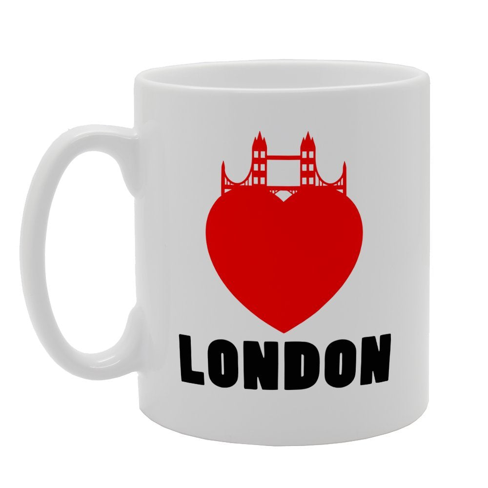 London Heart Tower Bridge   Printed Tea Coffee Ceramic  Mg1577 - Funny Printed Coffee Mug - Great Gift Idea